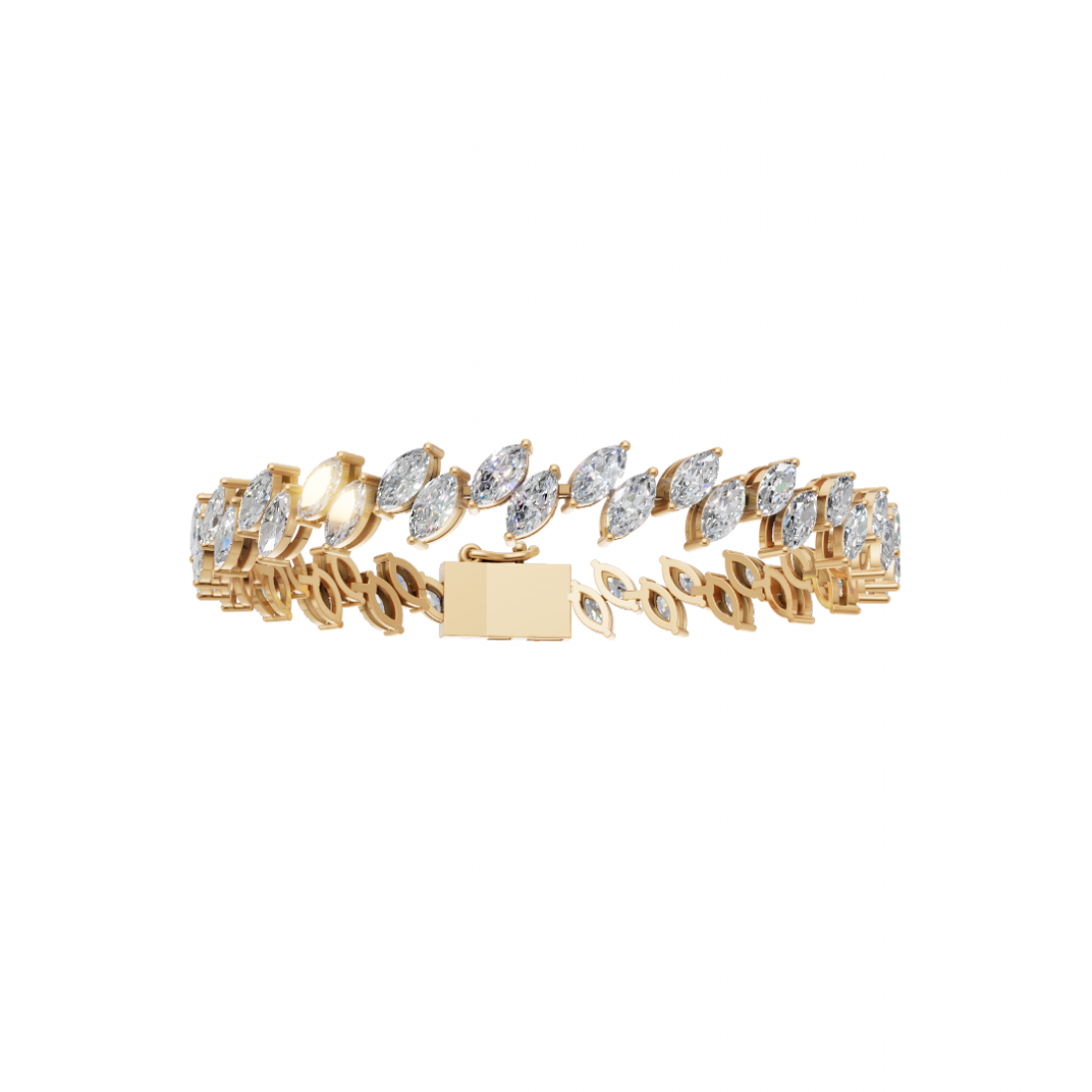 Marquise-Cut Diamond Tennis Bracelet