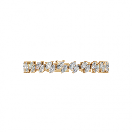Marquise-Cut Diamond Tennis Bracelet
