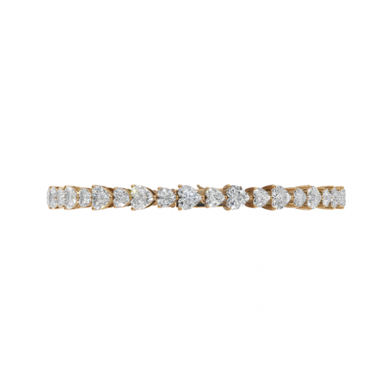 Heart Cut Diamond Tennis Bracelet