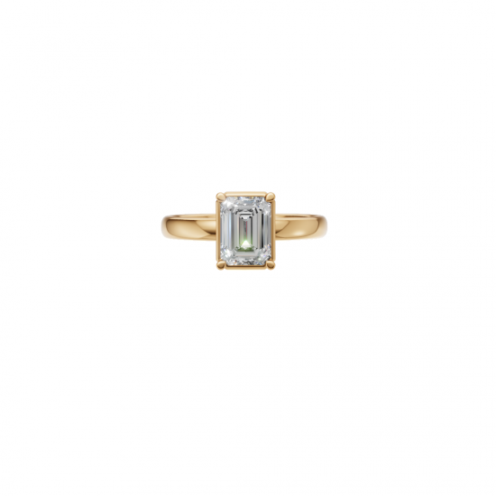 Emerald Cut Solitaire Diamond Ring