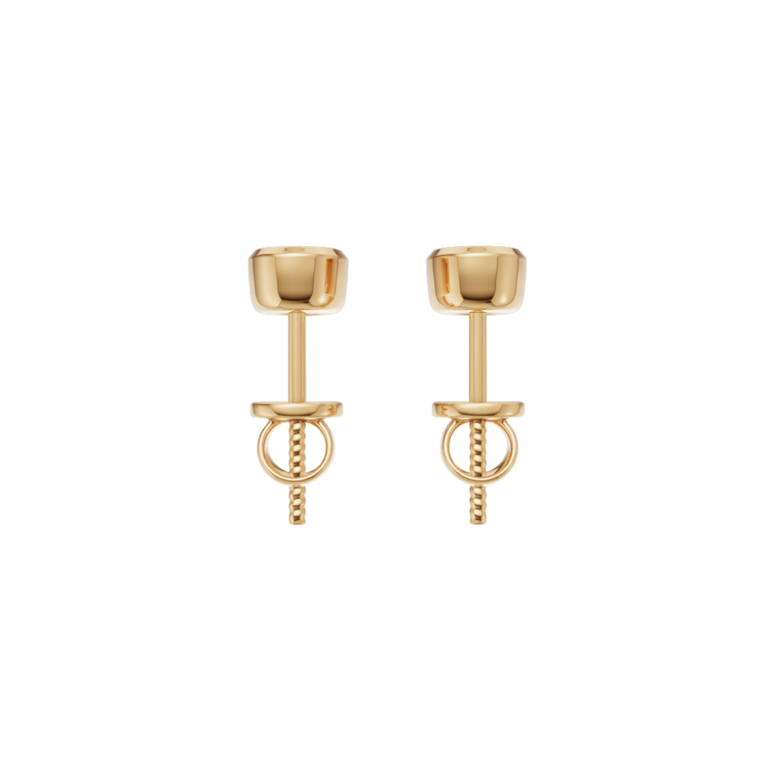 Oval-Cut Diamond Bezel Studs