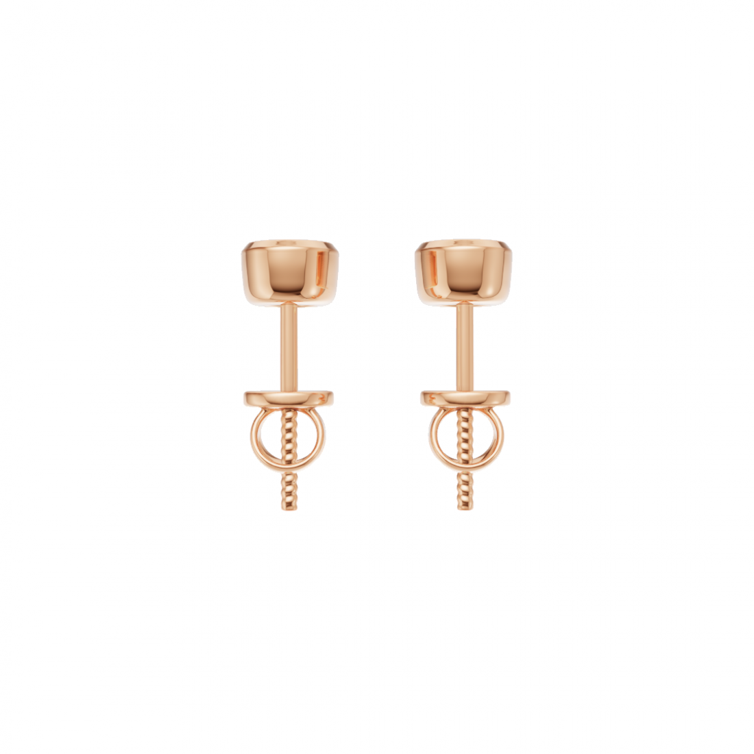 Oval-Cut Diamond Bezel Studs