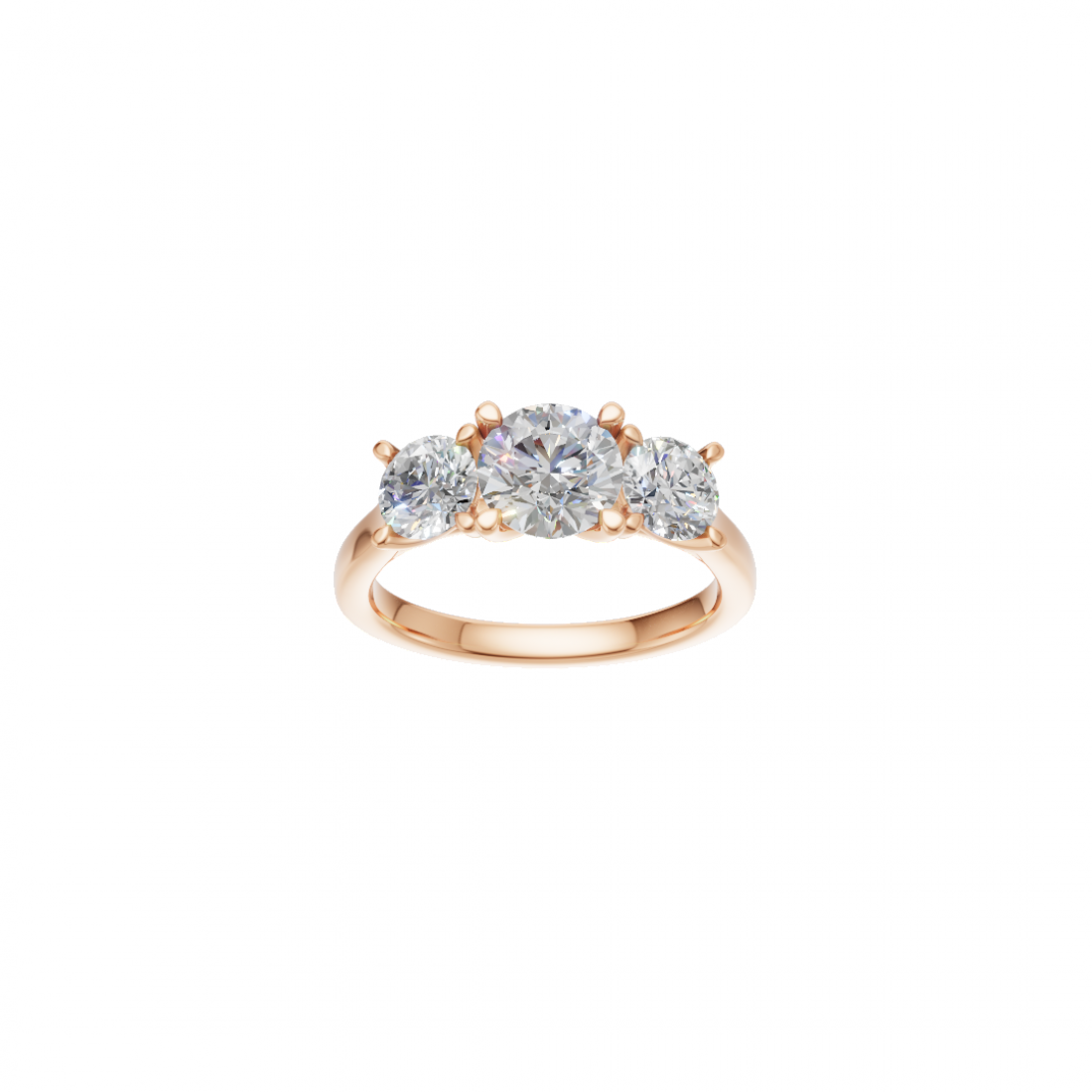 Trilogy – Three-Stone Round Diamond Ring 