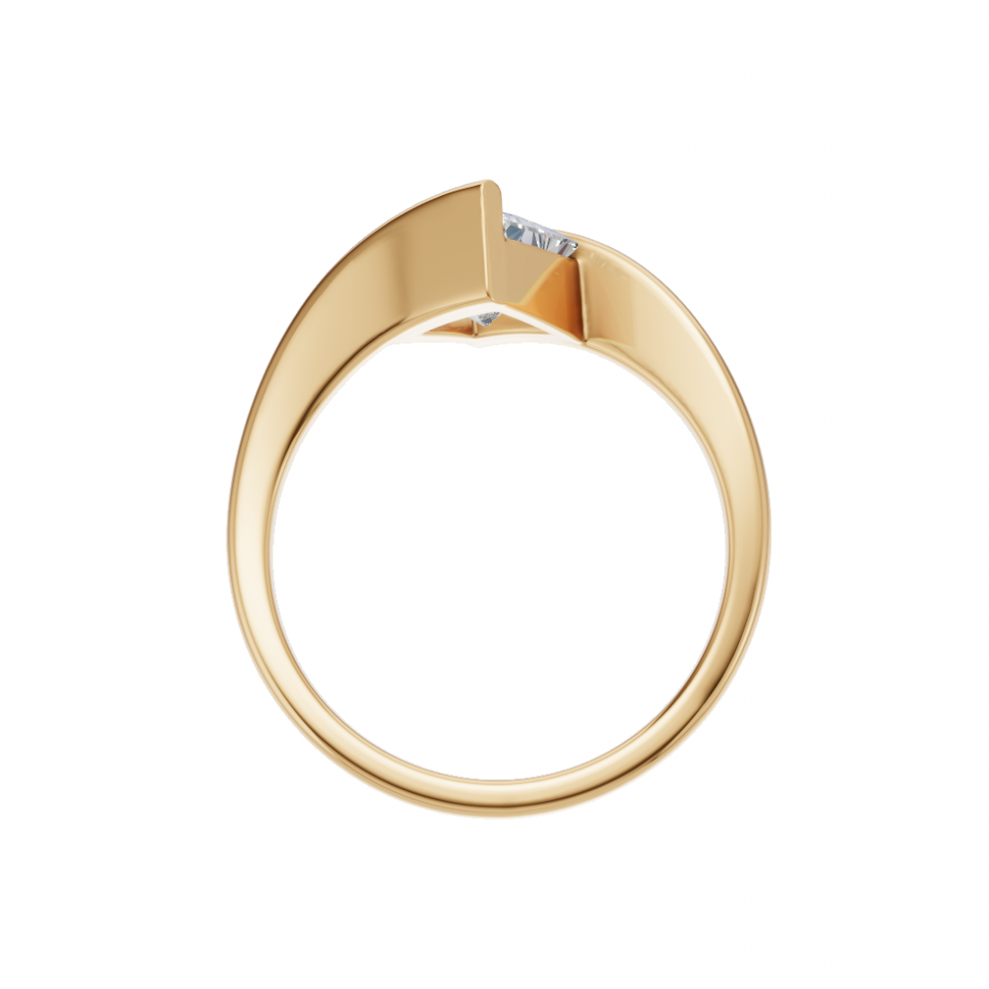 Princess Cut Diamond Tension Setting Ring