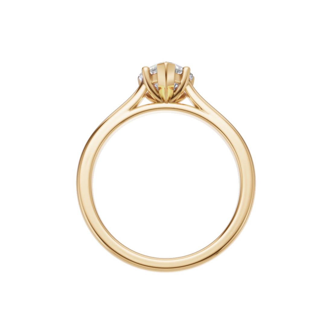 Heart-Cut Diamond Solitaire Ring in Basket Setting