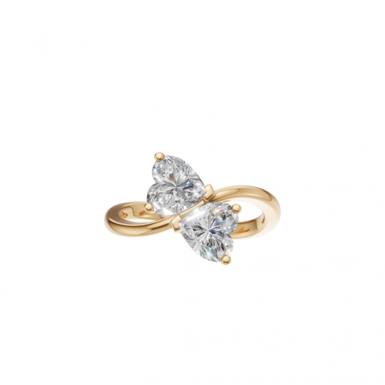 Toi et Moi Heart-Shaped Ring