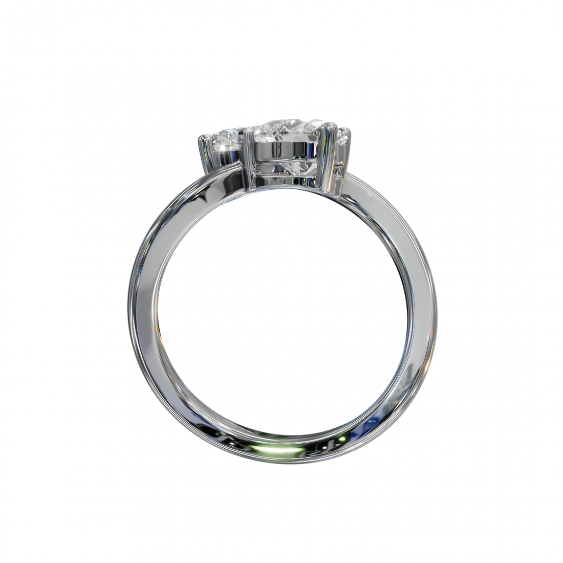 Toi et Moi Heart-Shaped Ring