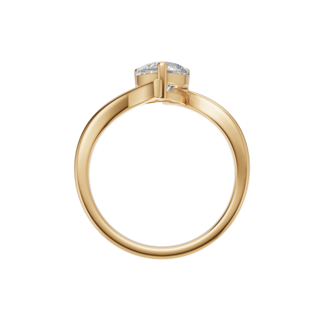 Heart-Shaped Diamond Tension-Style Ring