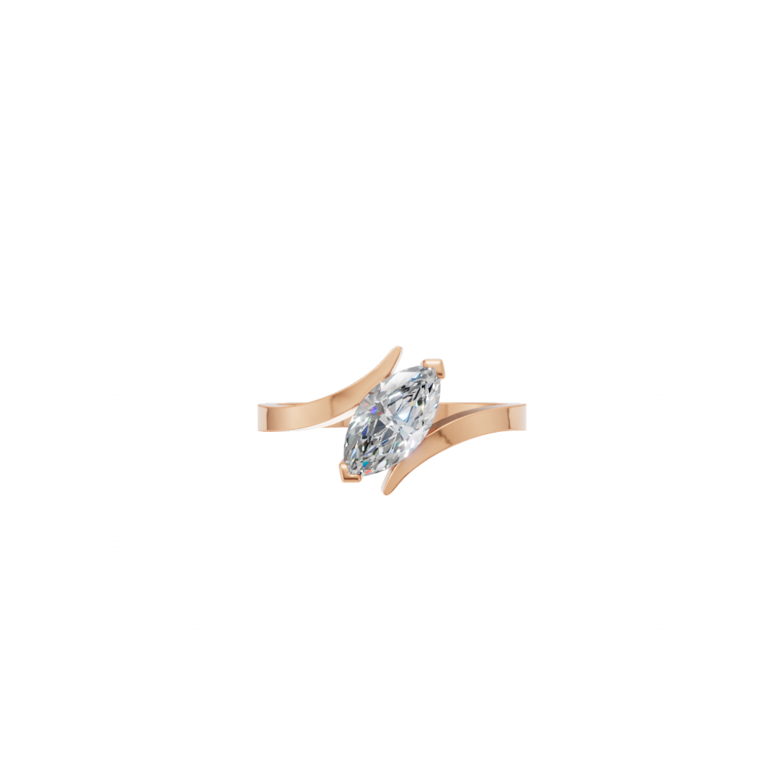Marquise Diamond Tension-Style Ring
