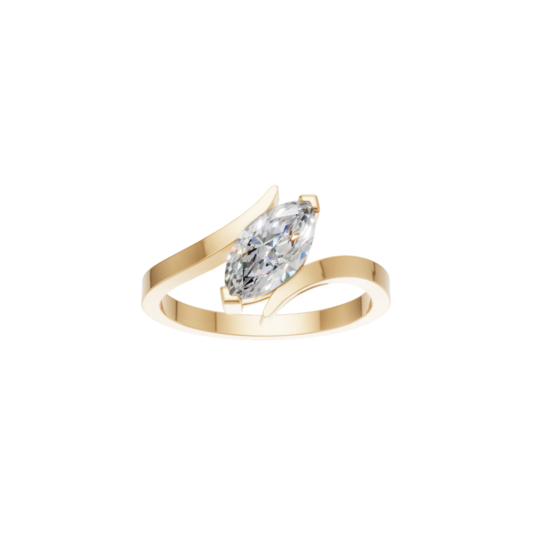 Marquise Diamond Tension-Style Ring