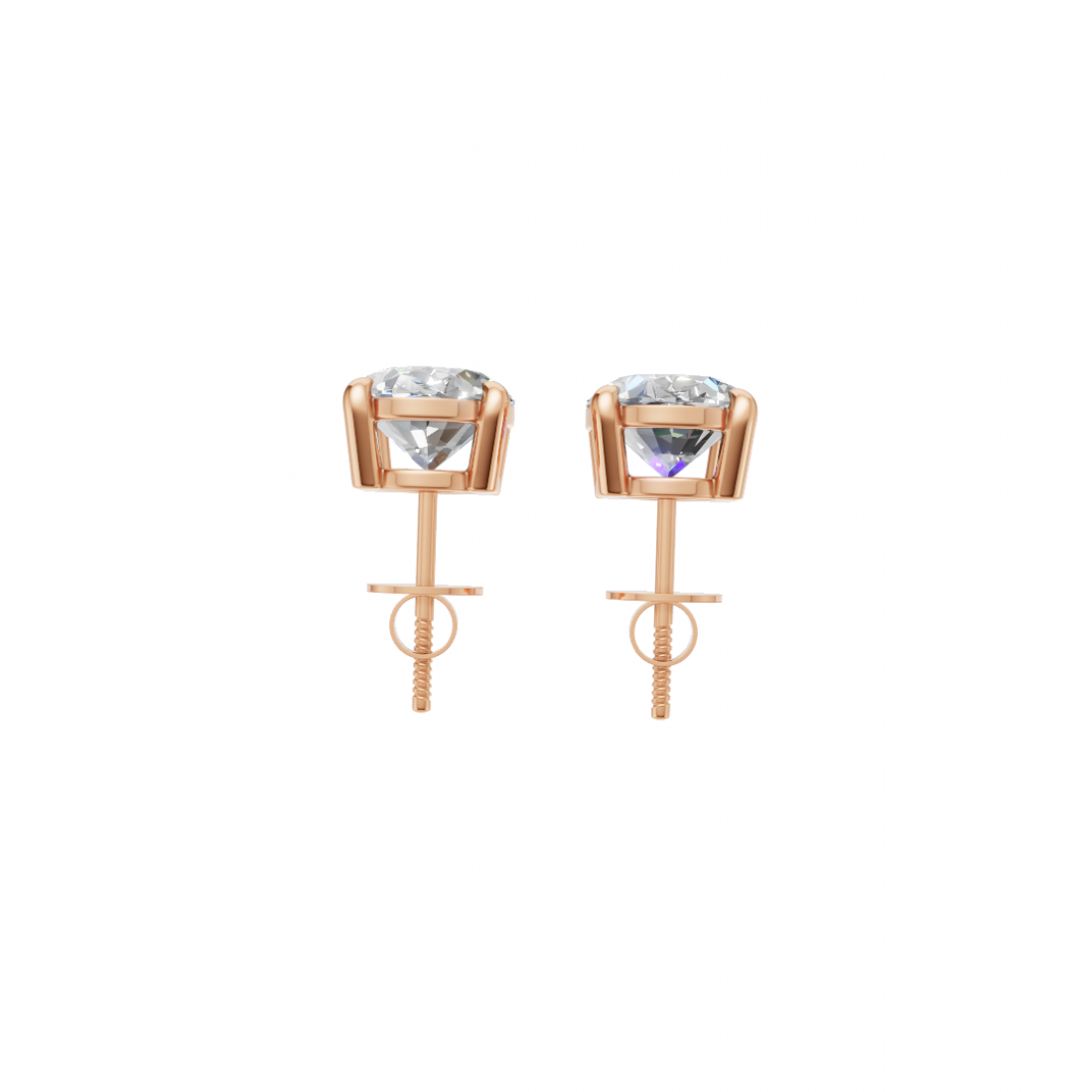 Oval-Cut Diamond Stud Earrings