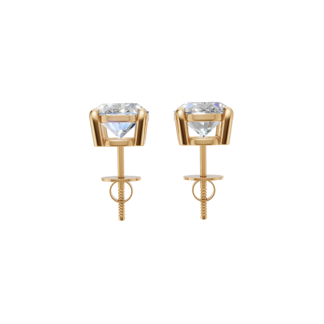 Oval-Cut Diamond Stud Earrings