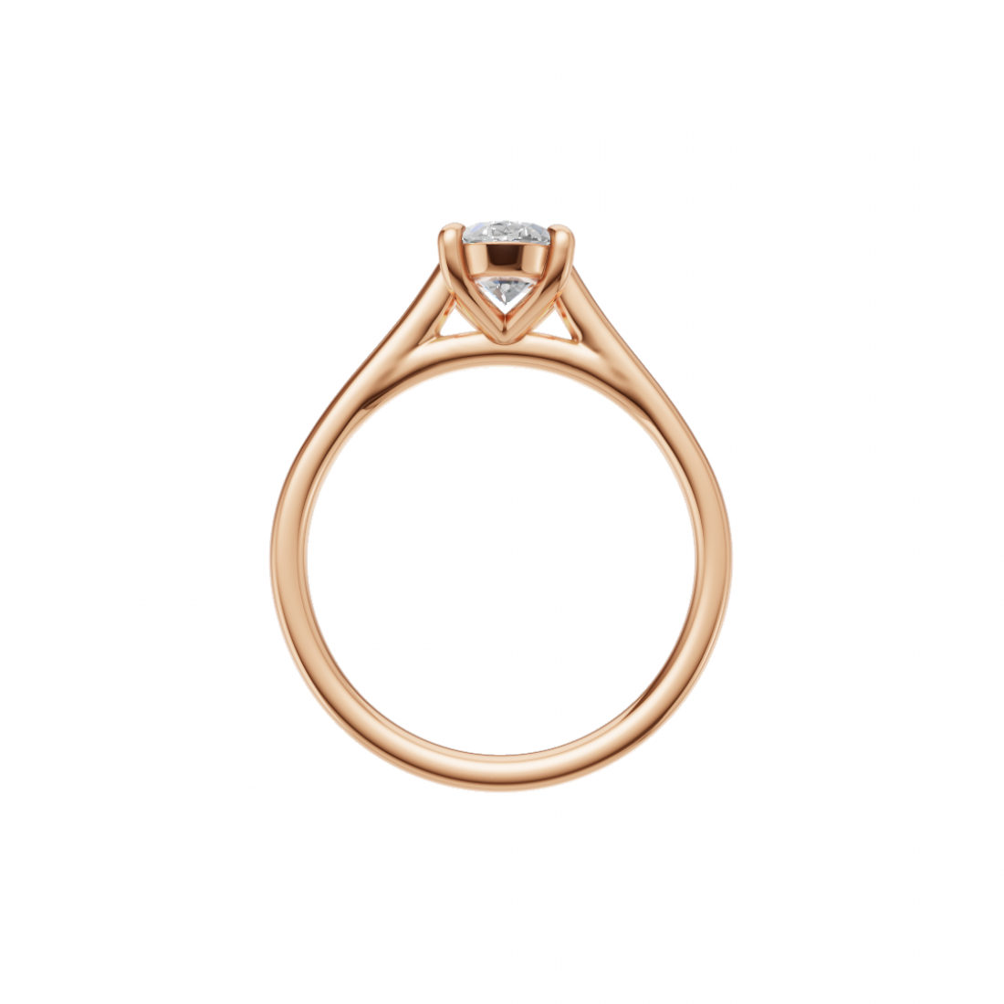 Classic Oval Shape Solitaire Diamond Ring