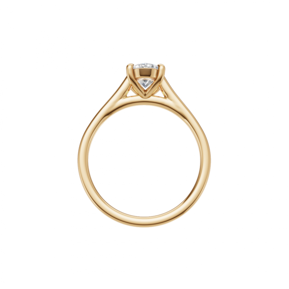 Classic Oval Shape Solitaire Diamond Ring