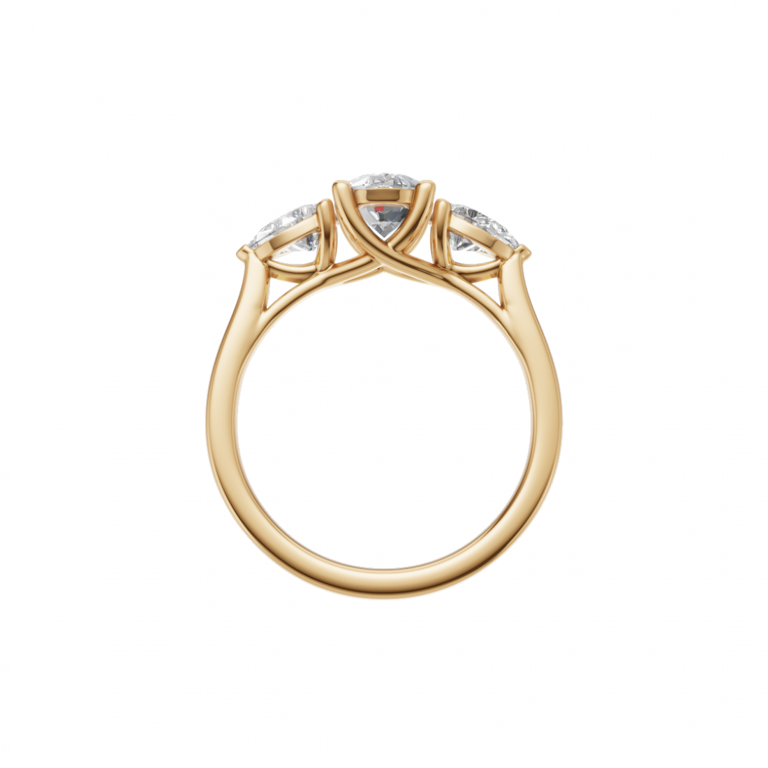 Trilogy Oval and Pear Cut Diamond Ring