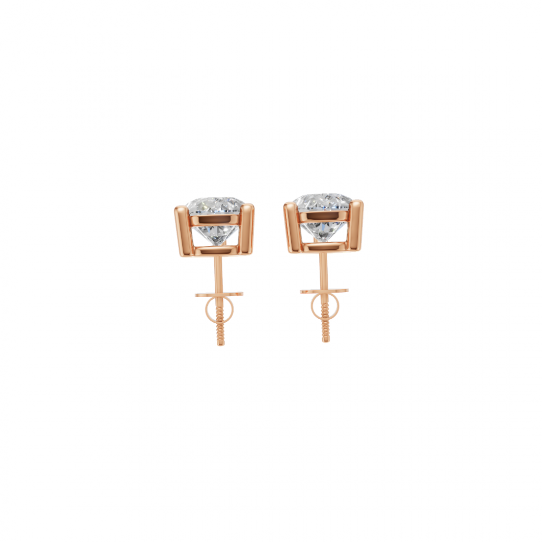 Pear-Shaped Diamond Stud Earrings