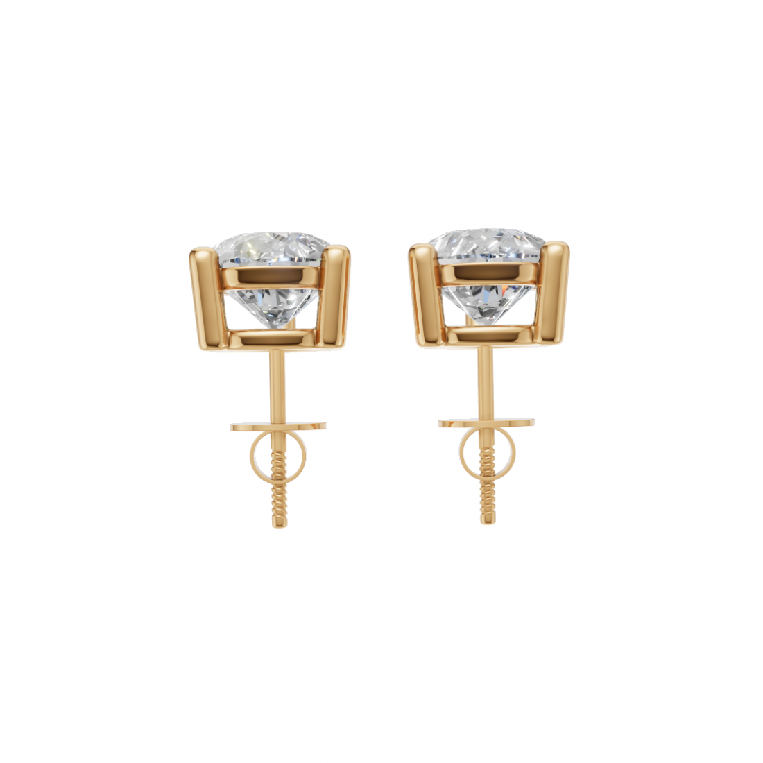 Pear-Shaped Diamond Stud Earrings