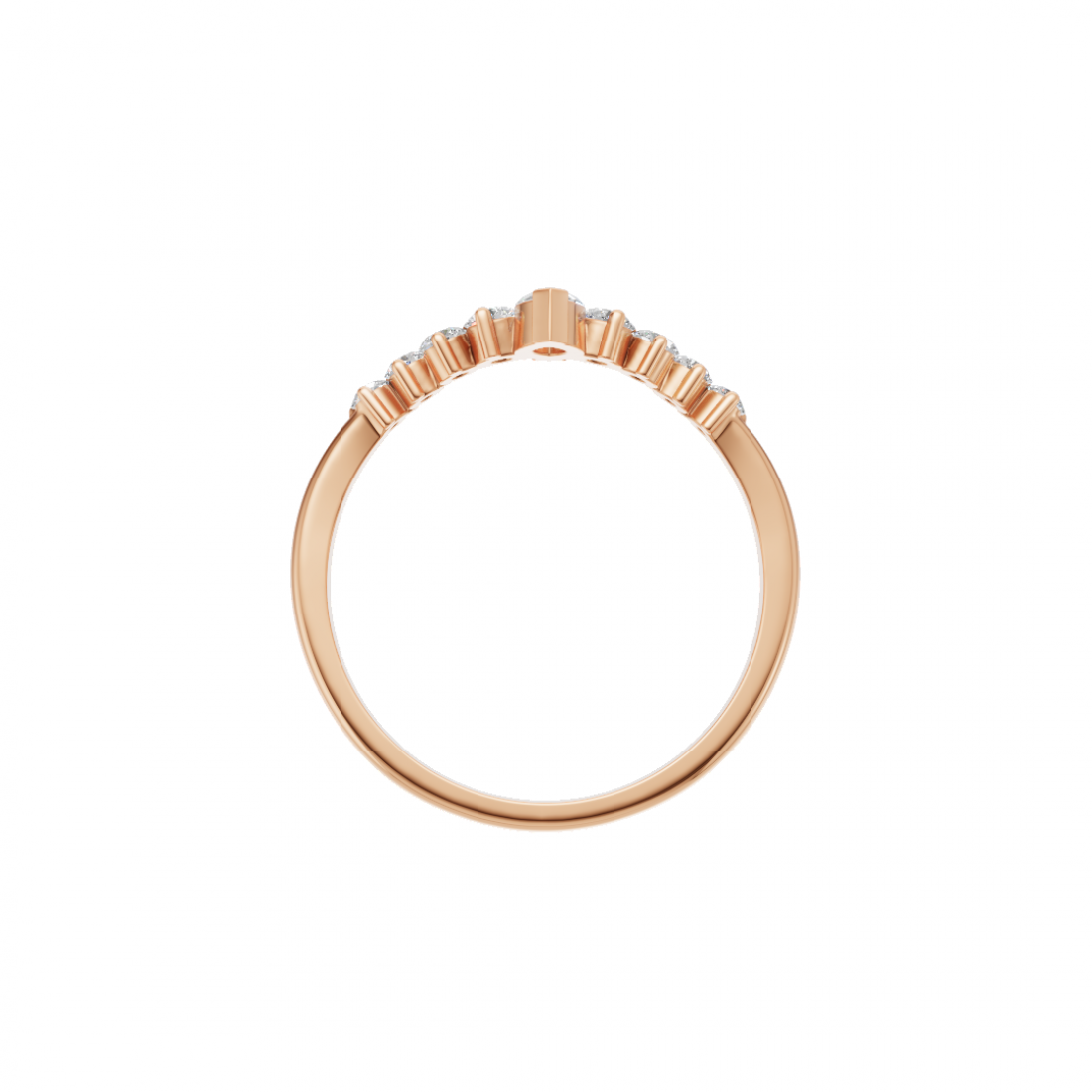 V Shape Marquise Cut Diamond Band 