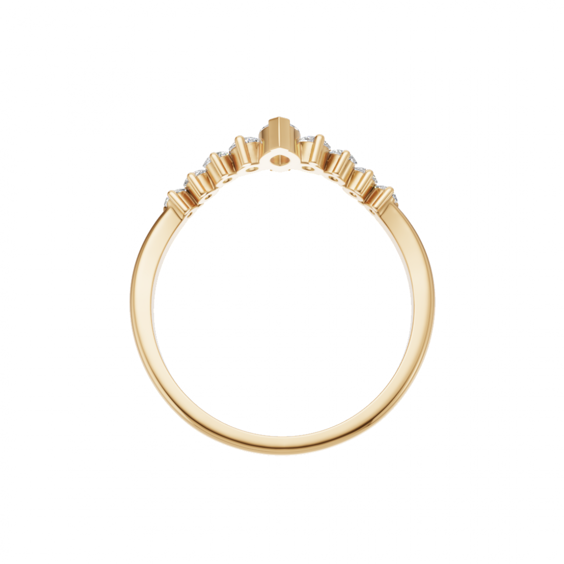 V Shape Marquise Cut Diamond Band 