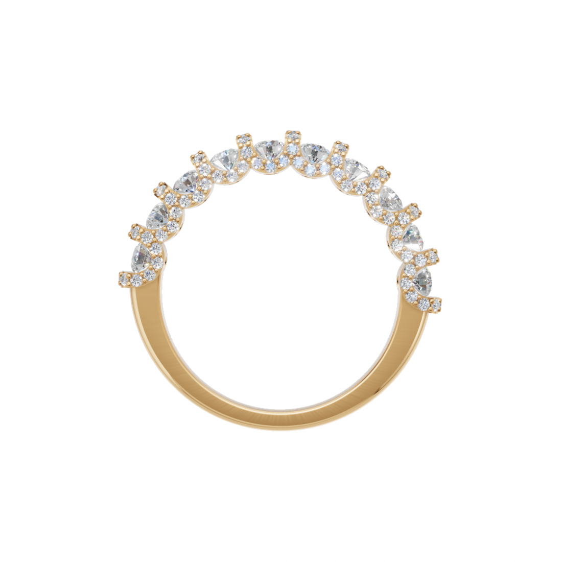 Round Diamond Halo Eternity Band 