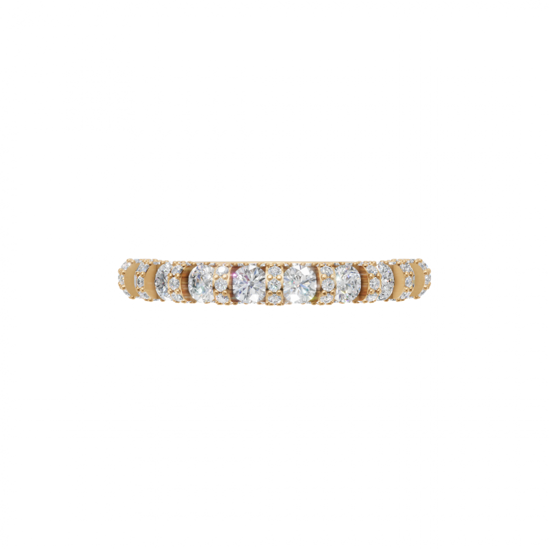 Round Diamond Halo Eternity Band 