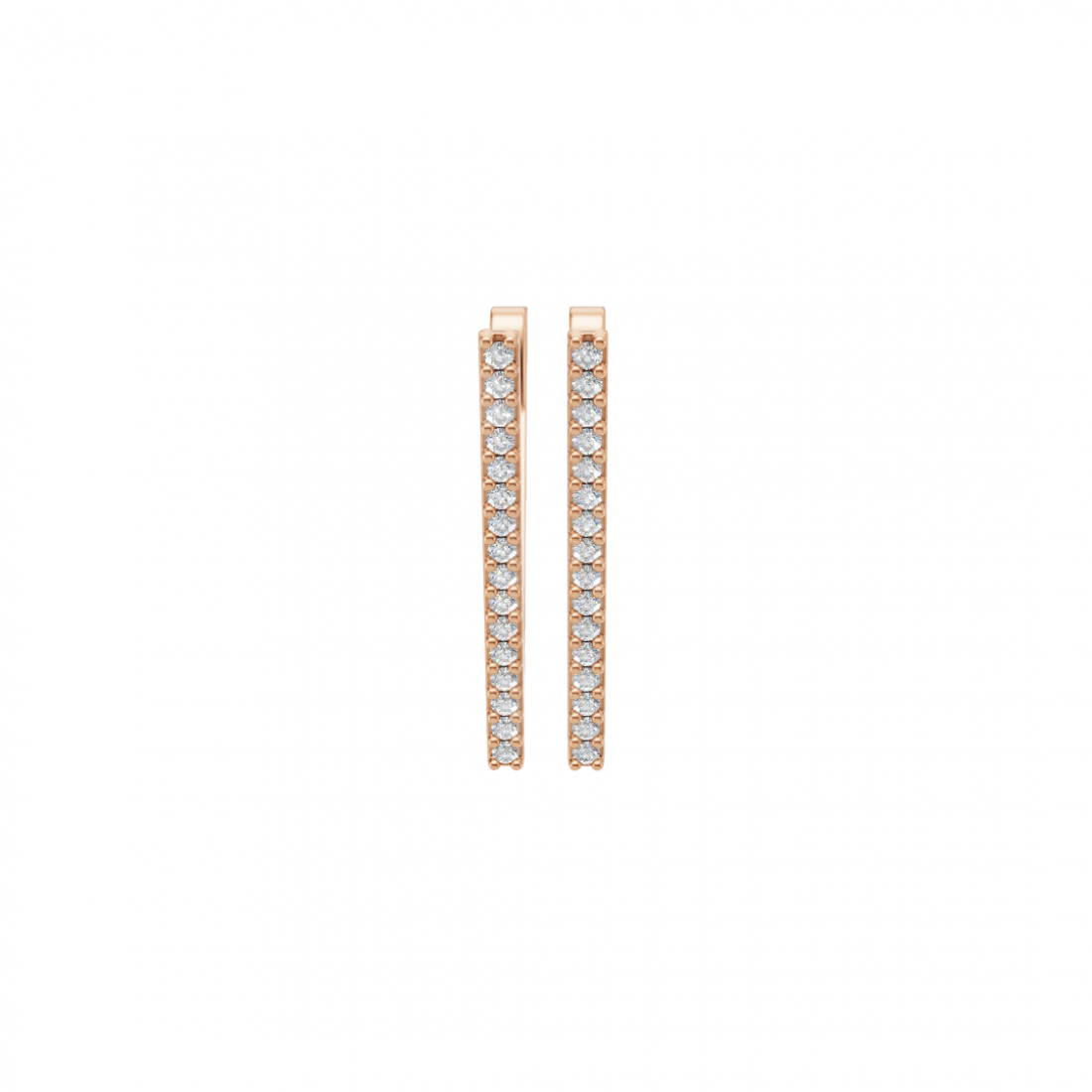 V Shape Geometric Triangular Round Diamond Cut Earrings