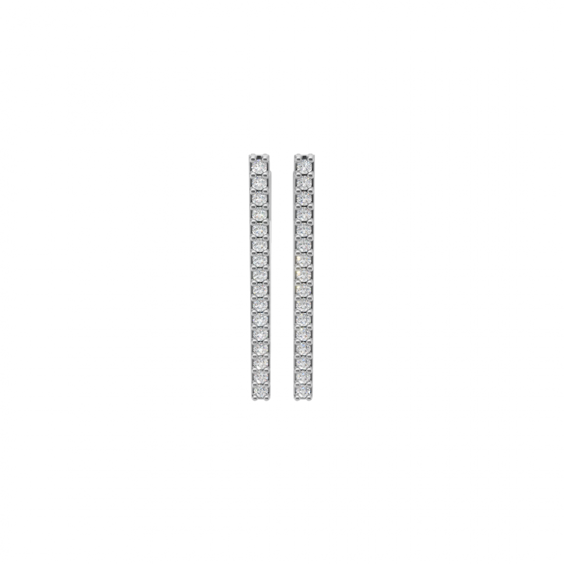 V Shape Geometric Triangular Round Diamond Cut Earrings