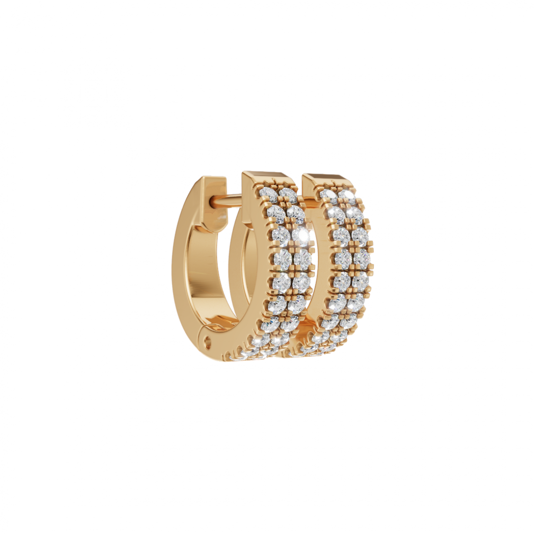 Diamond Huggies Studded in Round Cut Diamonds