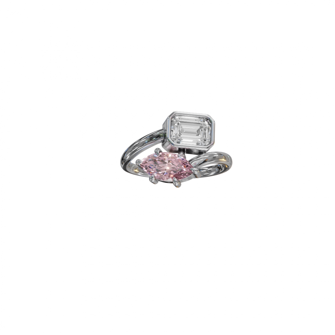  Marquise & Emerald Cut Bespoke Ring