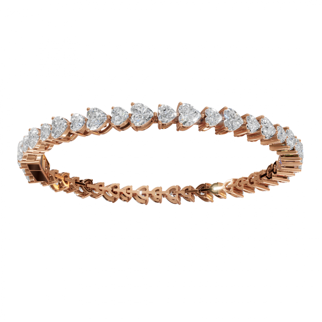 Heart Cut Diamond Tennis Bracelet