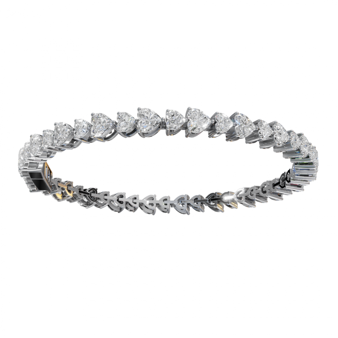 Heart Cut Diamond Tennis Bracelet