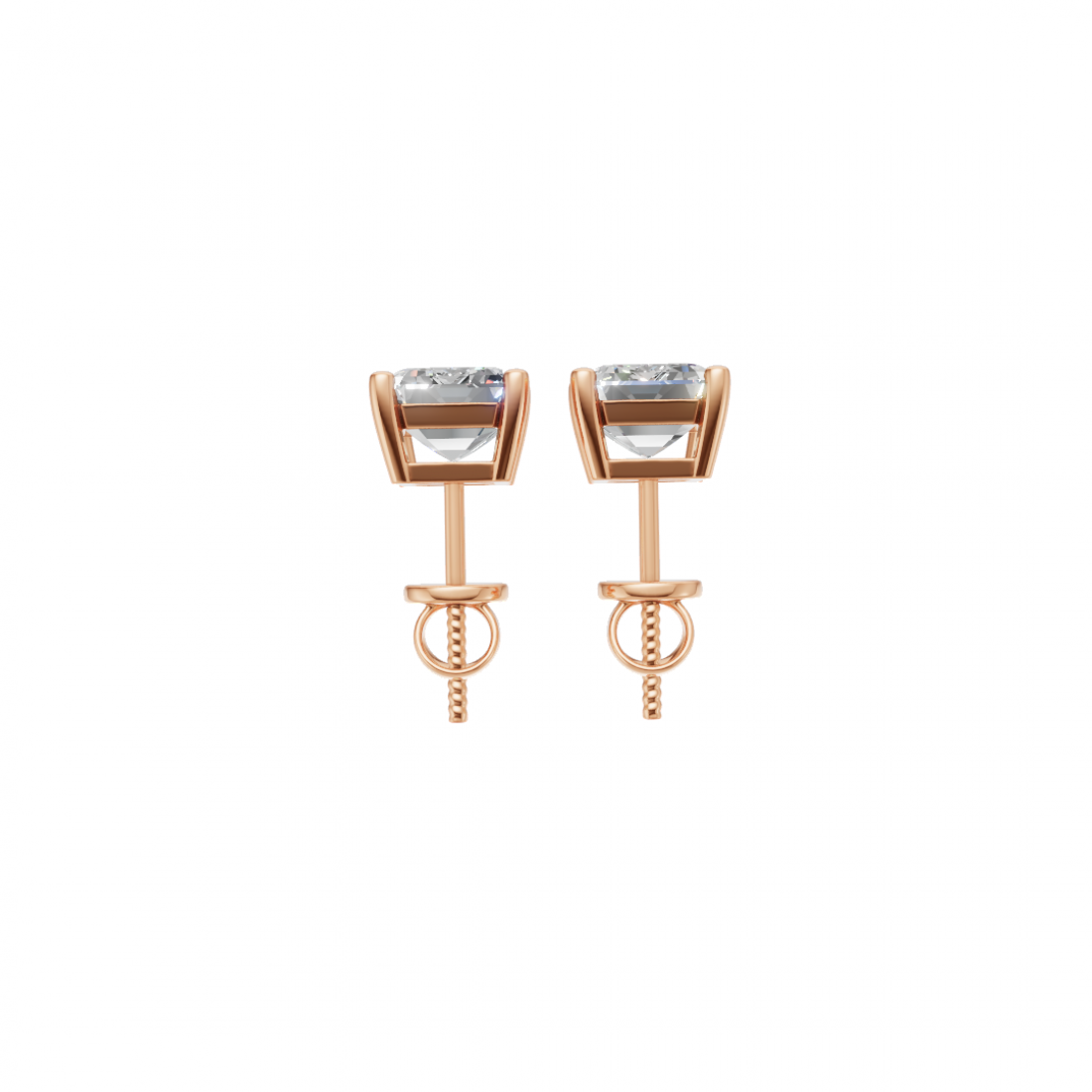 Classic Emerald Cut Diamond Studs