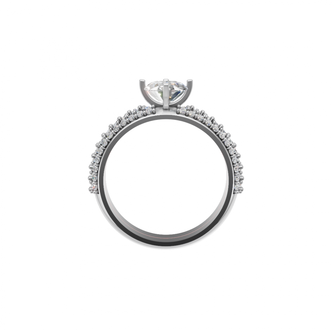 Luxury of Diamond Triple Row Oval Cut Diamond Ring