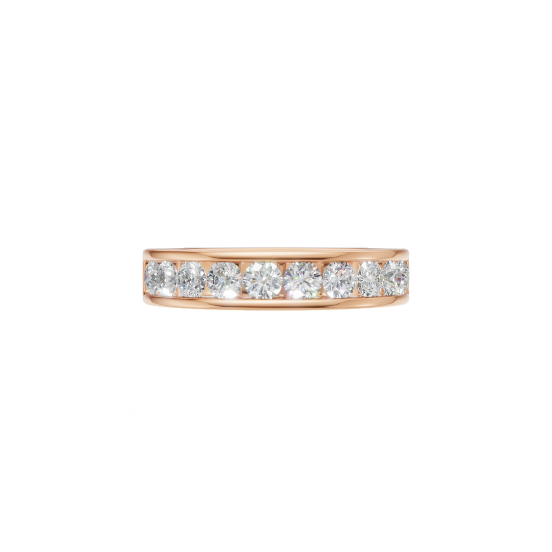 Channel-Set Round Diamond Eternity Band