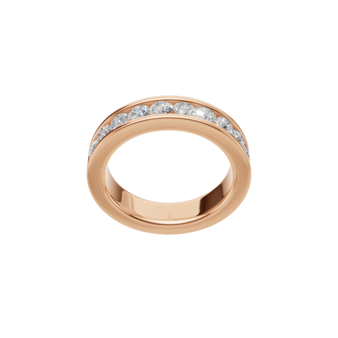 Channel-Set Round Diamond Eternity Band