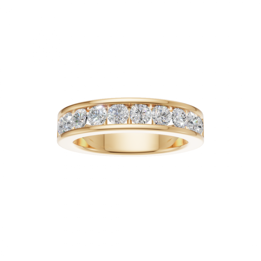 Channel-Set Round Diamond Eternity Band