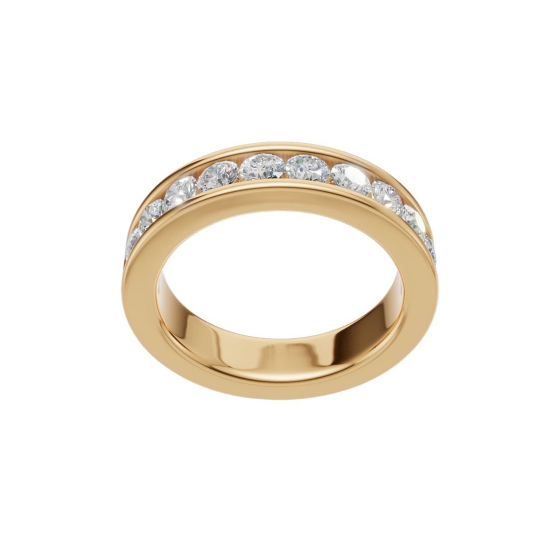 Channel-Set Round Diamond Eternity Band