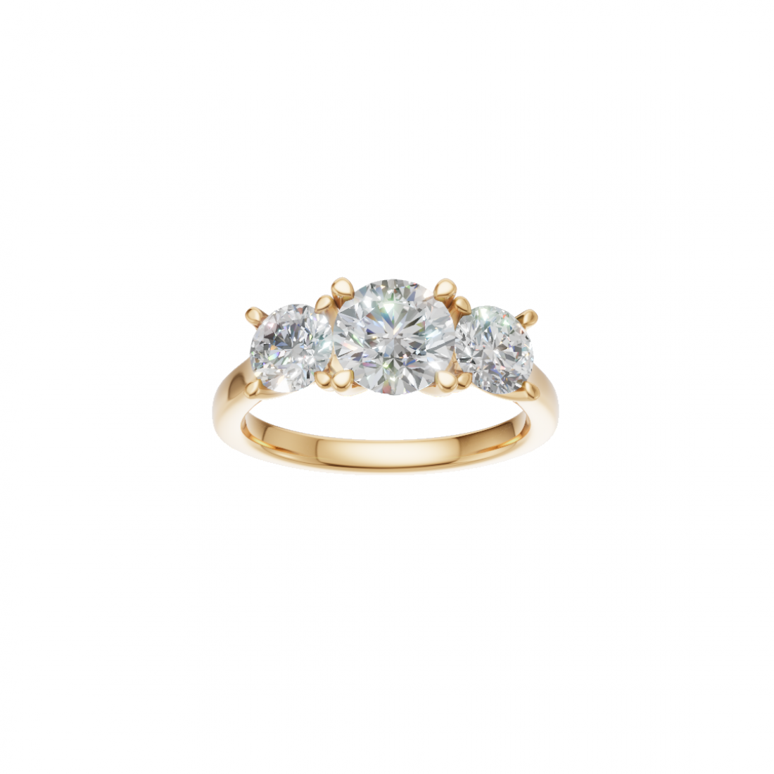 Trilogy – Three-Stone Round Diamond Ring 