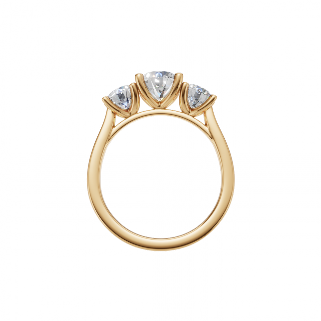 Trilogy – Three-Stone Round Diamond Ring 