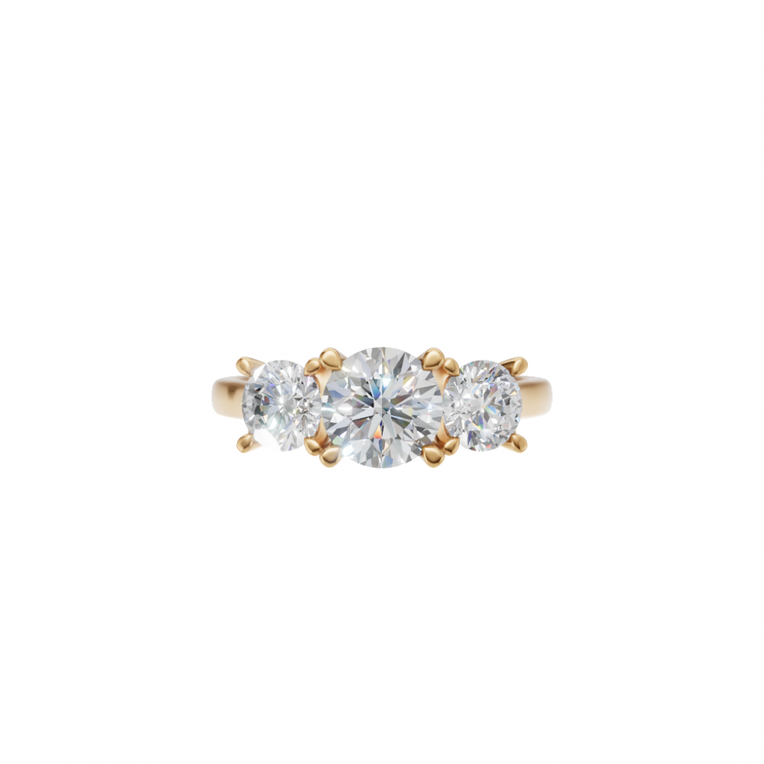 Trilogy – Three-Stone Round Diamond Ring 