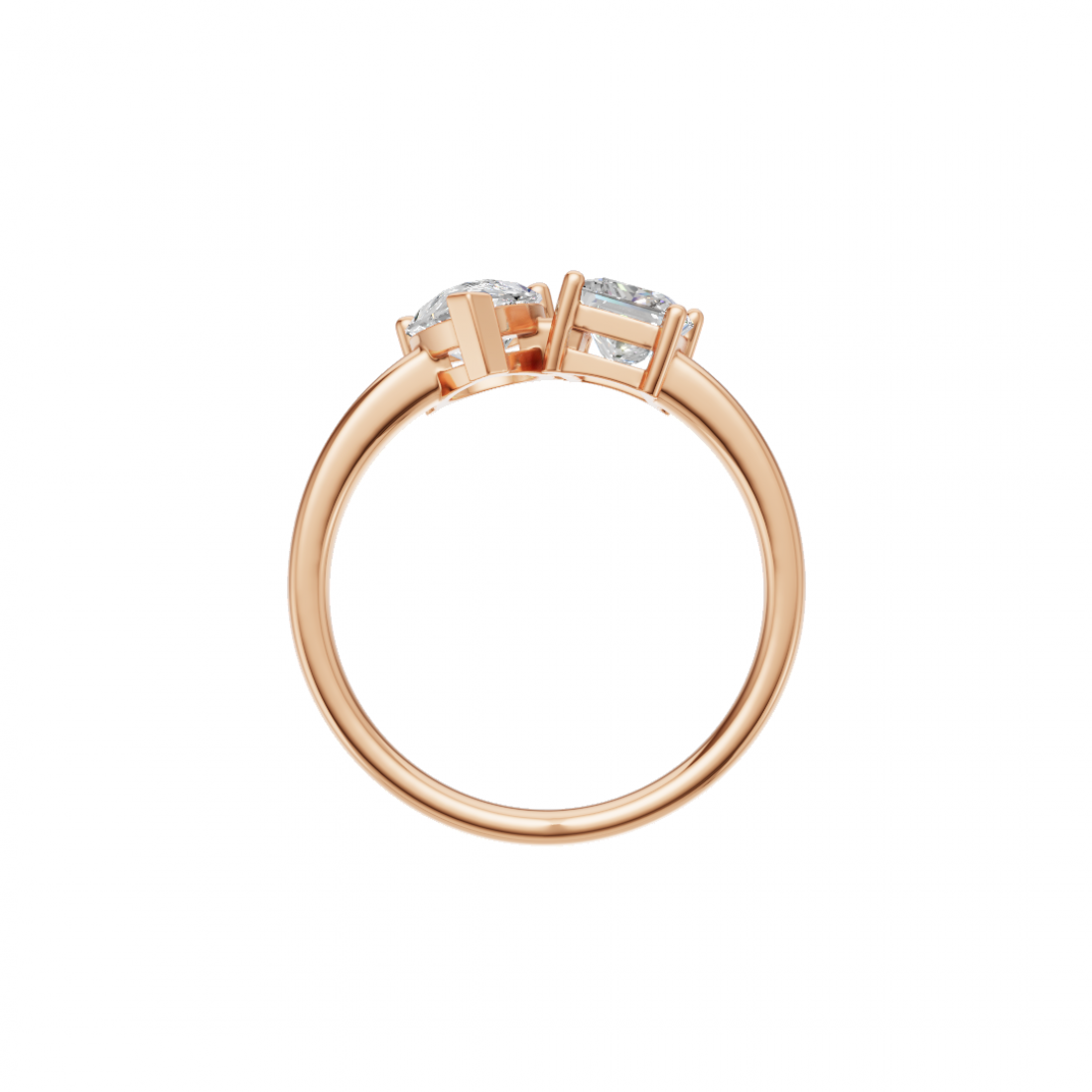 Toi et Moi Pear and Princess Diamond Ring