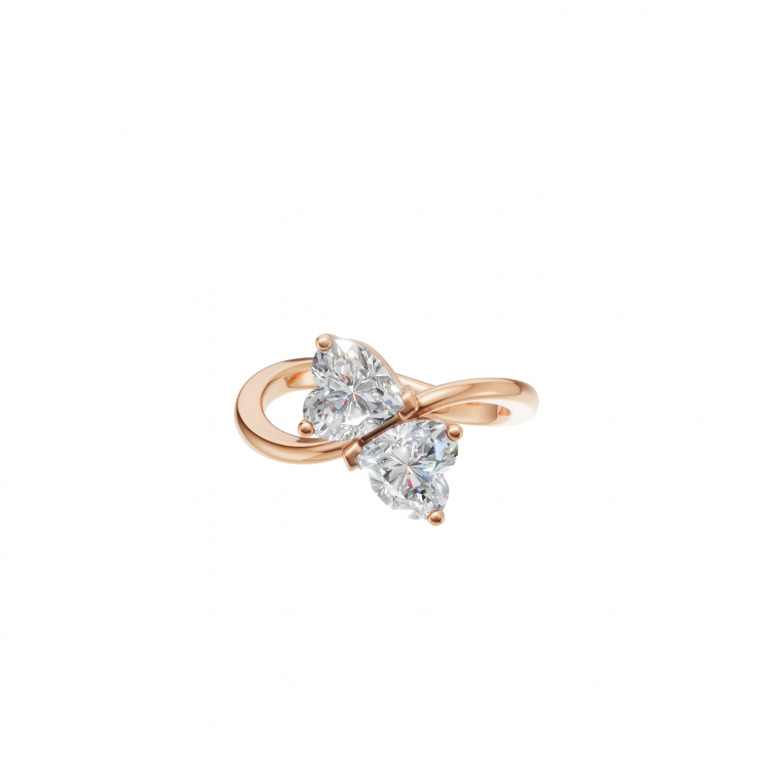 Toi et Moi Heart-Shaped Ring