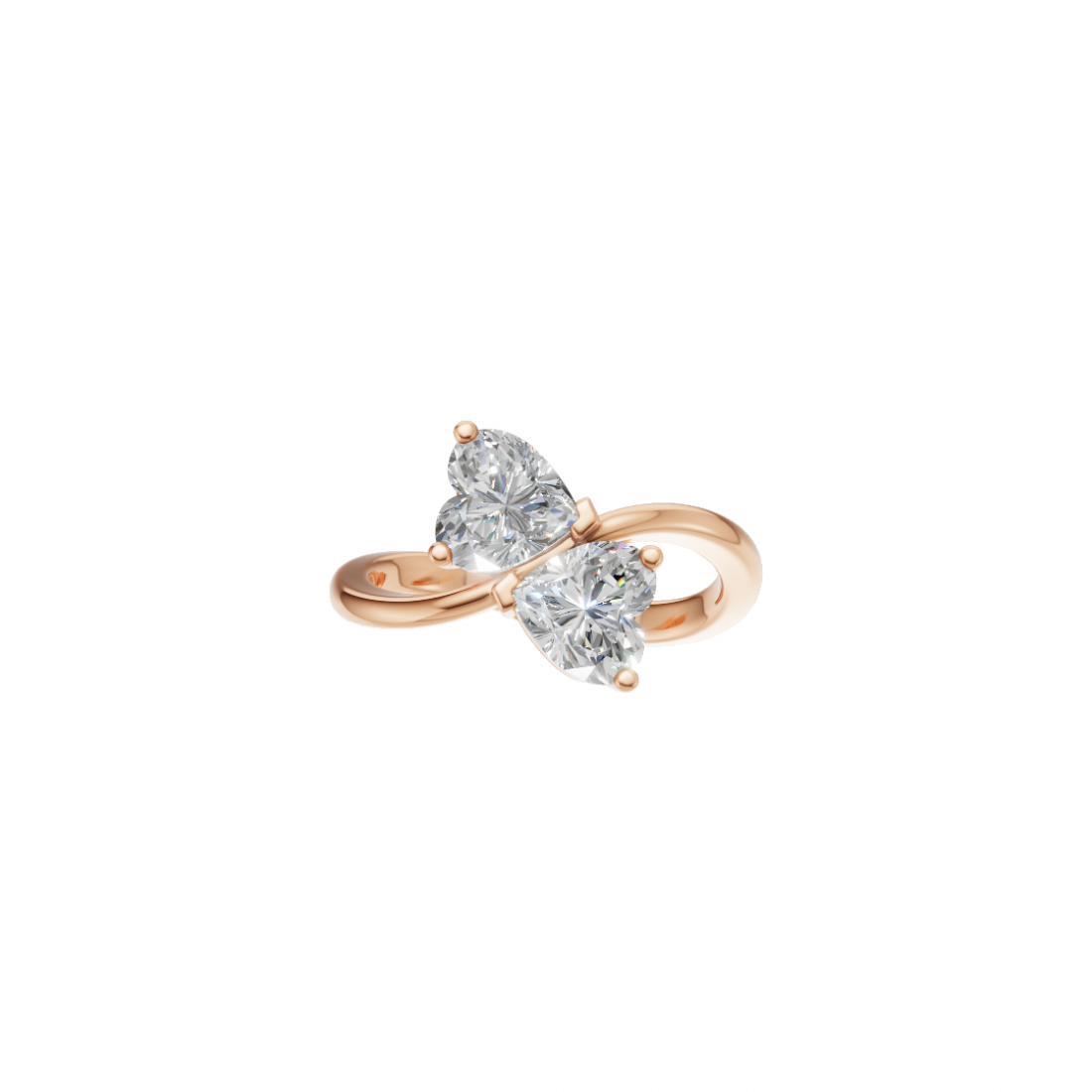 Toi et Moi Heart-Shaped Ring