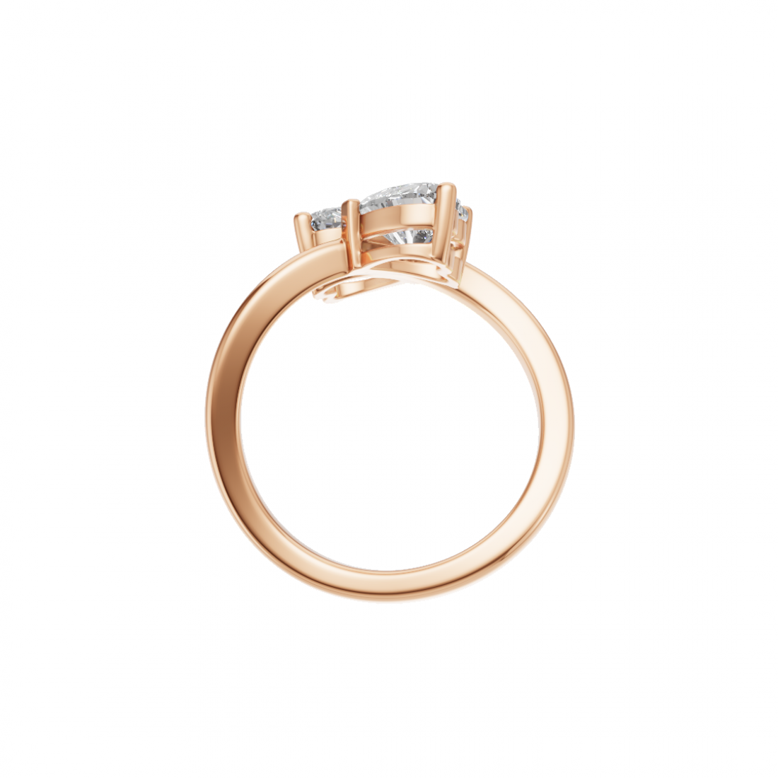 Toi et Moi Heart-Shaped Ring
