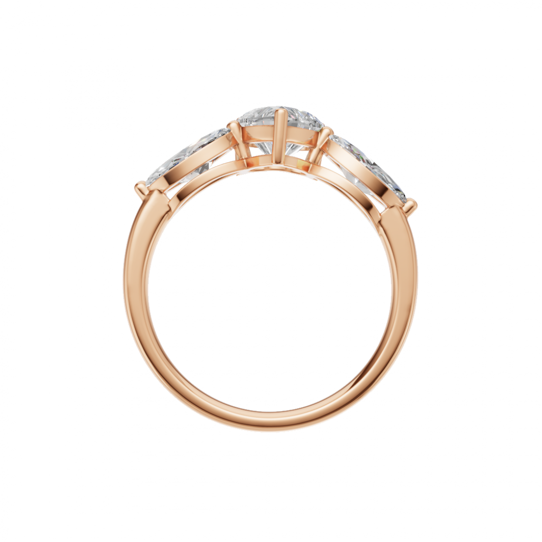 Trilogy Heart and Marquise Diamond Ring 