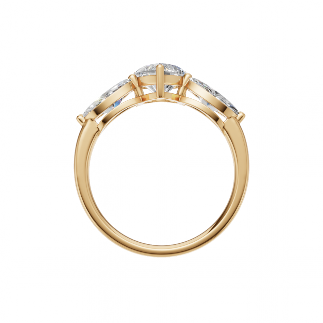 Trilogy Heart and Marquise Diamond Ring 