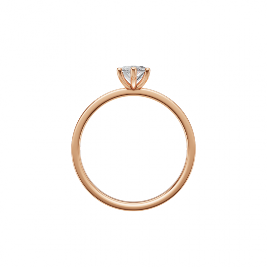 Six Prong Marquise Cut Solitaire Diamond Ring