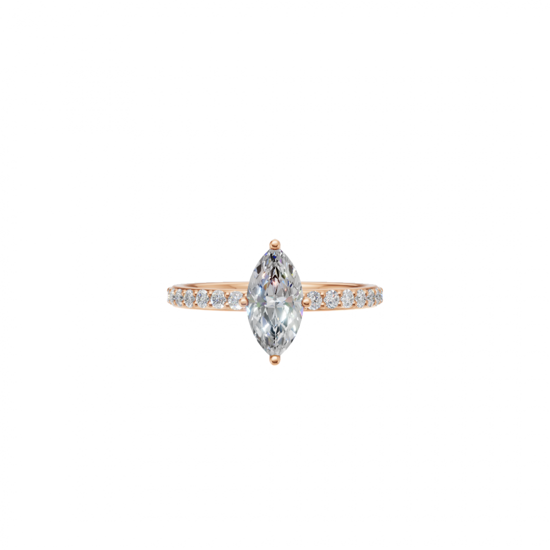 Marquise Diamond Pavé Band Ring