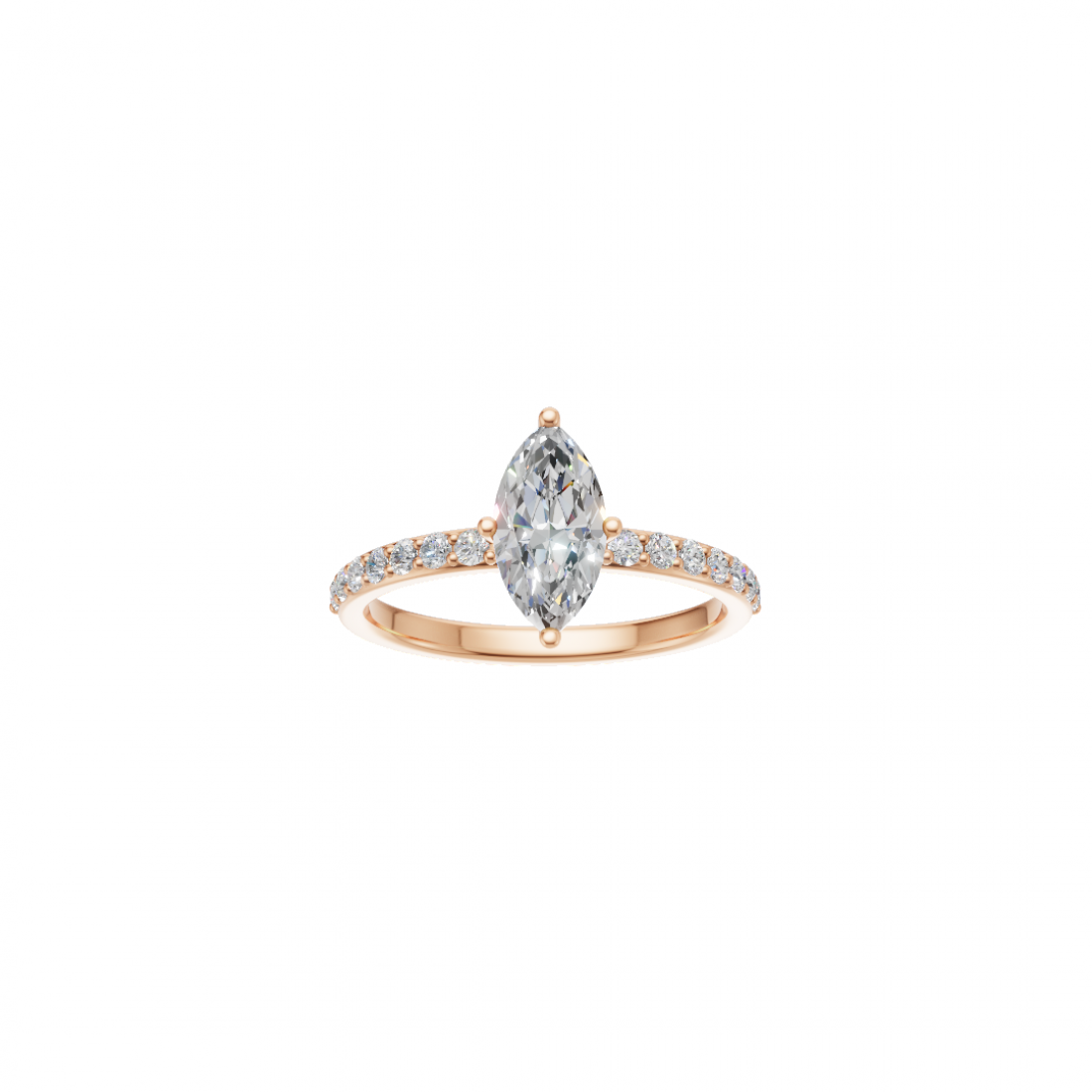 Marquise Diamond Pavé Band Ring
