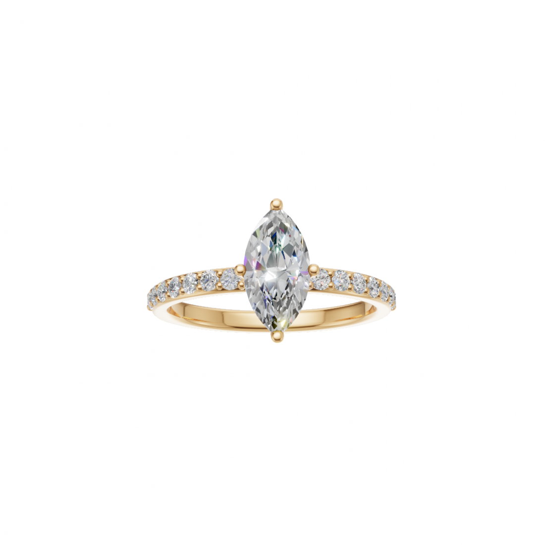 Marquise Diamond Pavé Band Ring